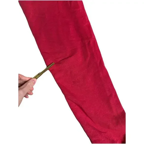 True Religion Tape Logo Trim Red Joggers Pants Tapered Womens Size L - Picture 8 of 9